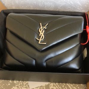BRAND NEW YSL TOY LOULOU IN BLACK SILVER H